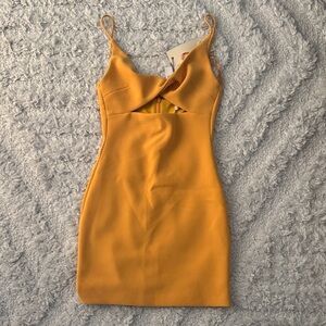 Bec & Bridge Mustard Mini Dress